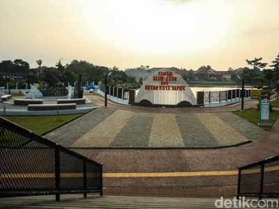 Potret Alun-alun Barat Kota Depok, Sudah Diresmikan tapi Masih Ditutup