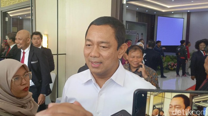 Hendrar Prihadi usai Deklarasi Tim Hukum Perkasa dan Jaguar di Legacy Convention Hall, Kota Semarang, Sabtu (21/9/2024).