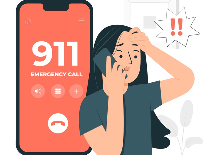 Ilustrasi telepon darurat