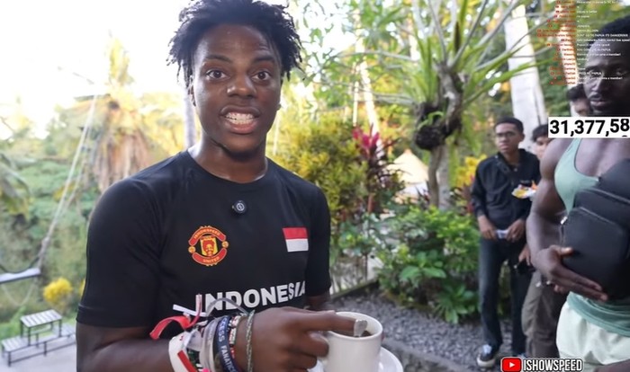 IShowSpeed Tiba di Bali, Langsung Penasaran Cicip Kopi Luwak