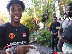 IShowSpeed Tiba di Bali, Langsung Penasaran Cicip Kopi Luwak