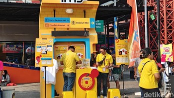 Stasiun IM3 juga menggelar berbagai aktivitas sehingga para pengunjung Pestapora bisa menjajal bermacam teknologi IM3.  Foto: Rachmatunnisa/detikINET