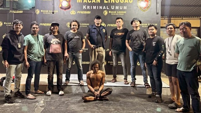 Debit Hermanto, pencuri burung di Lubuklinggau usai diringkus polisi.
