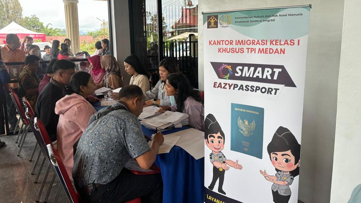Imigrasi Medan Beri Layanan Smart Eazy Passport Bagi Jemaat GBKP Kabanjahe