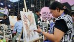 Momen SBY Melukis di Panggung Pestapora 2024