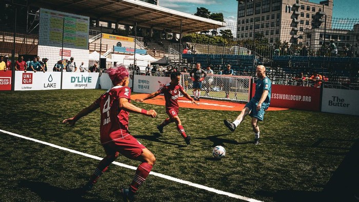 Pertandingan Timnas Indonesia di Homeless World Cup 2024.
