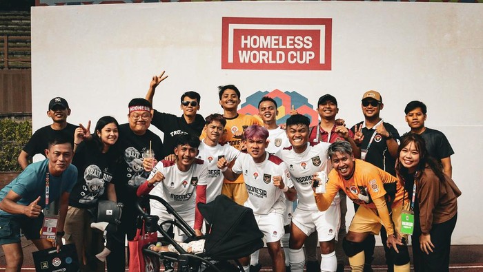Pertandingan Timnas Indonesia di Homeless World Cup 2024.