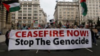 Mereka menyerukan penghentian genosida di Gaza oleh Israel.
