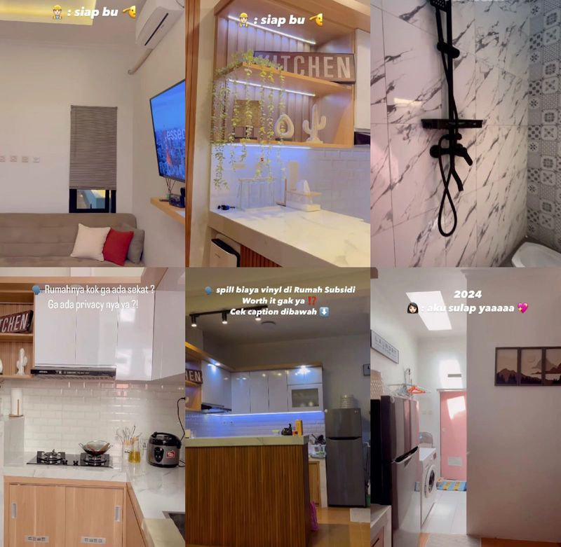 Renovasi rumah subsidi tipe 30/60 hasilnya membuat warganet kagum karena terlihat estetis dan nyaman.