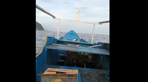Tangkapan layar suasana sebelum Dominikus Laga Lamabela hilang kontak saat berlayar menuju Flores Timur, NTT, (Foto: Istimewa)