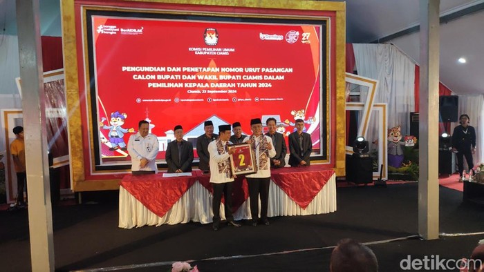 Calon tunggal Pilbup Ciamis Herdiat-Yana mendapat nomor urut 2.