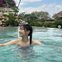 Idol KPop yang aktif sebagai solois itu menginap di salah satu hotel resort kenamaan Bali, Ayana. Foto: dok. Instagram @chuuo3o