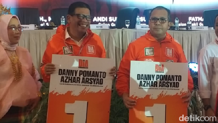 Danny-Azhar mendapatkan nomor ururt 1 di Pilgub Sulsel 2024.