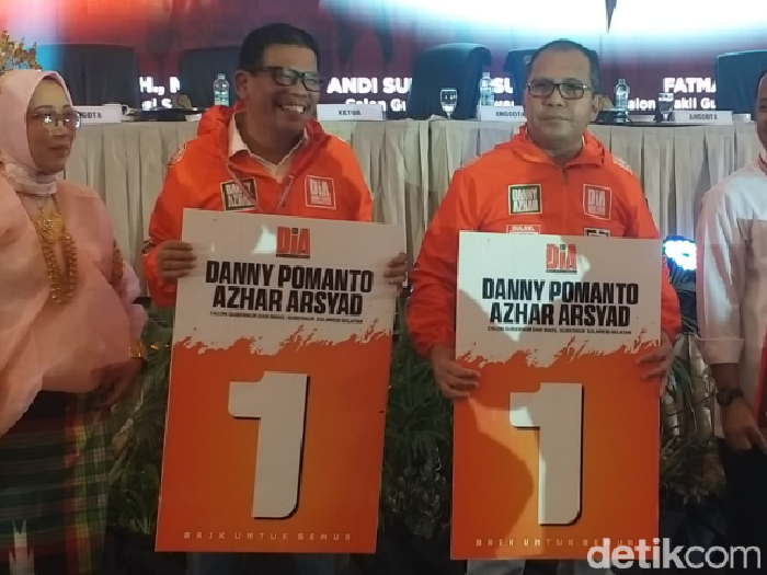 Danny-Azhar mendapatkan nomor ururt 1 di Pilgub Sulsel 2024.