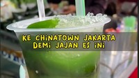 Es cincau pakai air gula juga dapat ditemukan di kawasan Chinatown, Pancoran Glodok. Segelas es cincai ini dibanderol Rp 5.000. Foto: TikTok: @ngarepjalan