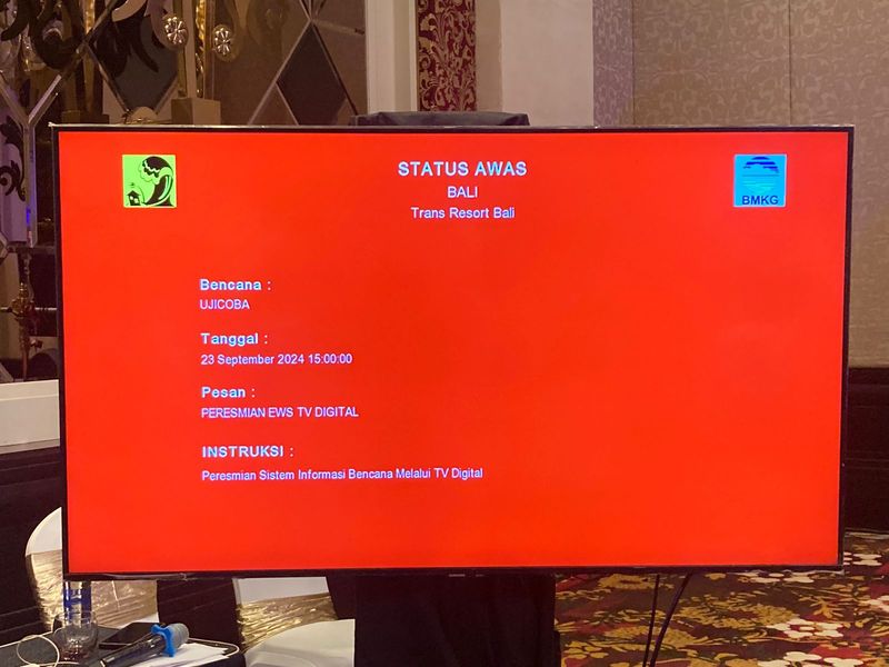 Hari ini, Kominfo beserta ekosistem penyiaran digital resmi meluncurkan Early Warning System (EWS) melalui siaran TV digital.