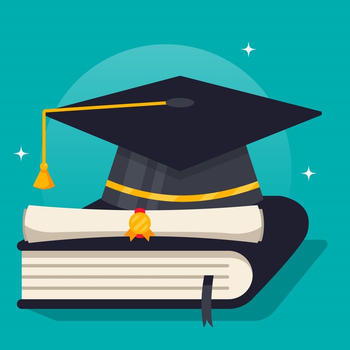 Ilustrasi gelar akademik atau wisuda