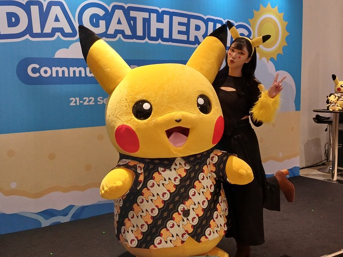 Isyana Sarasvati di Pikachu's Indonesia Journey pada Minggu (22/9/2024).