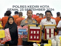 Hasil Operasi Tumpas Narkoba di Kota Kediri, 14 Tersangka Ditangkap