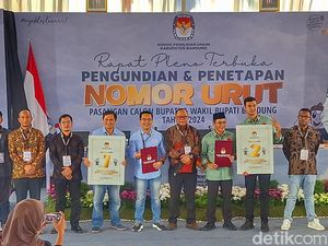 Nomer Urut Pilbup Bandung 2024: Sahrul-Gun Gun 1, Dadang-Ali 2