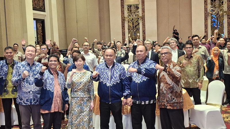 Acara 'Peluncuran Sistem DPIS dan EWS TV Digital', Senin (23/9/2024), di Kuta, Bali.