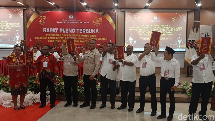 KPU Sorong Selatan tetapkan 5 paslon maju pilkada.
