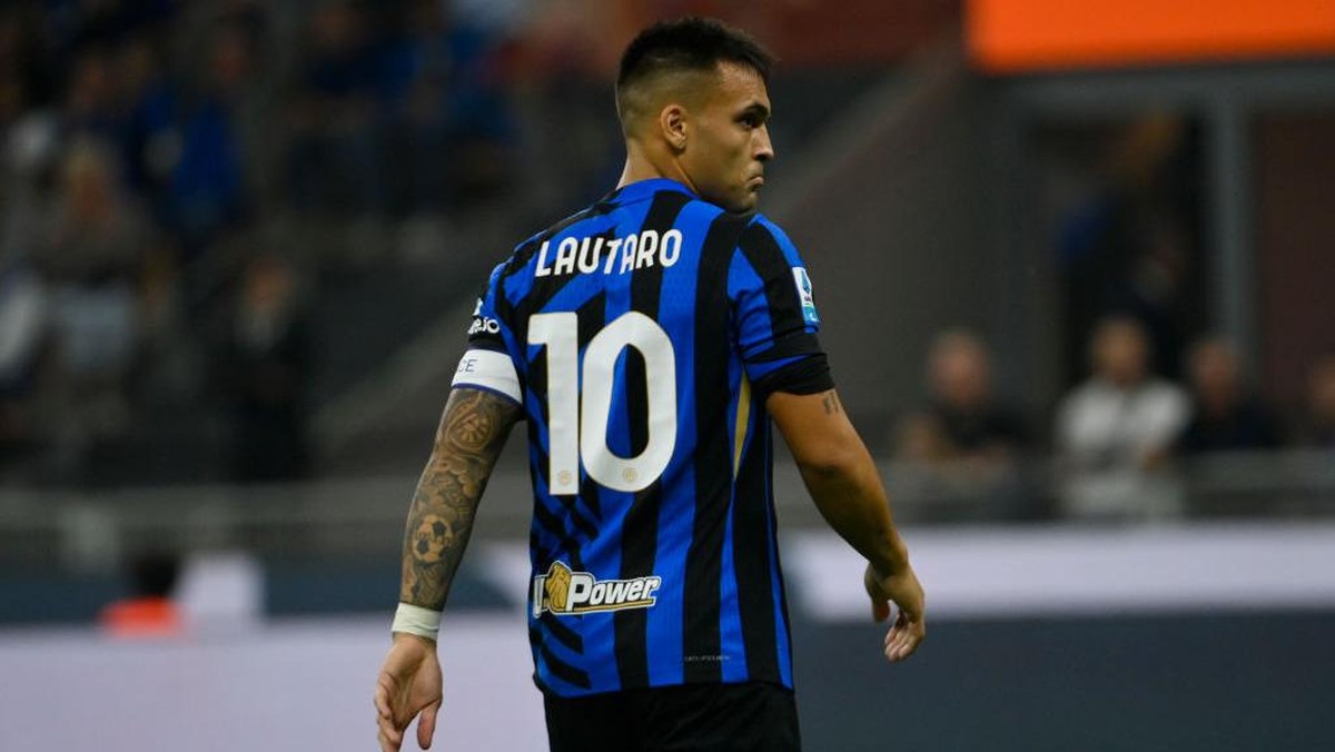 Lautaro Martinez belum mencetak gol untuk Inter Milan di Serie A 2024/2025 (Foto: Getty Images/Stefano Guidi)