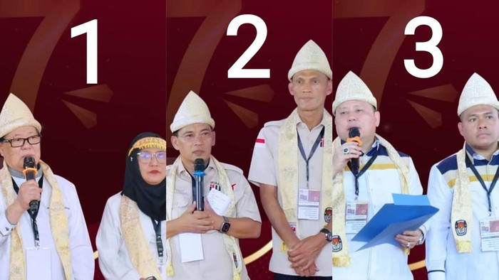 Nomor urut para paslon Bupati/Wakil Bupati Muratara