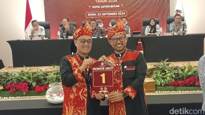 Pasangan Nuryanto-Hardi mendapatkan nomor urut 1. (Alamudin/detikcom)