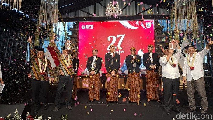 Pengambilan nomor urut pasangan Cabup dan Cawabup Wonogiri, Senin (23/9/2024).