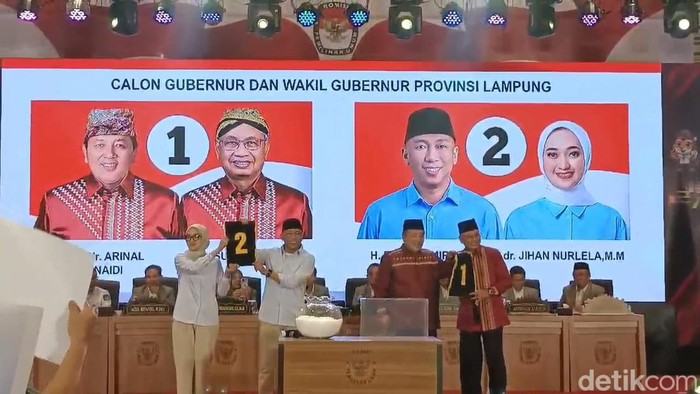 Pengundian nomor urut di Pilgub Lampung