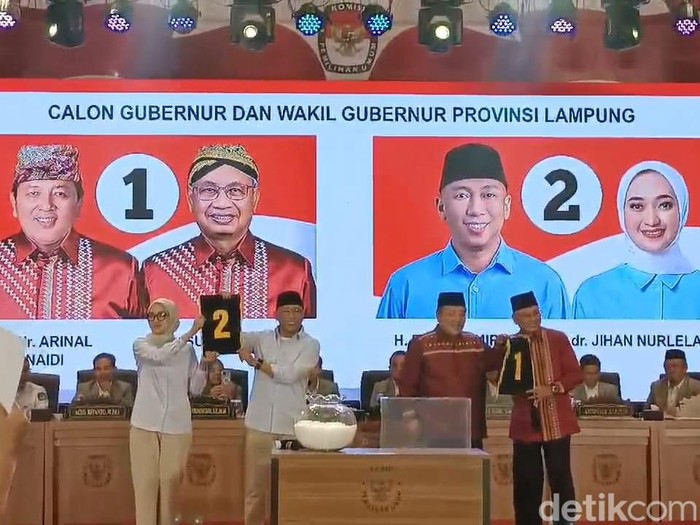 Pengundian nomor urut di Pilgub Lampung