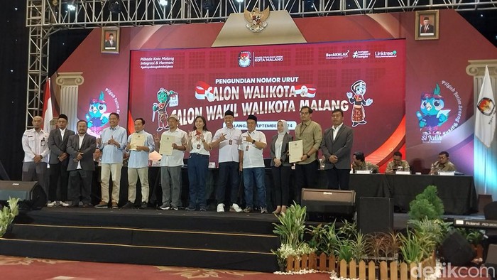 Pengundian nomor urut paslon Pilwali Malang