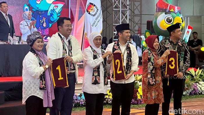 Pengundian nomor urut Pilkada Jatim 2024