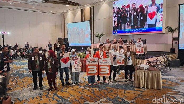 Pengundian nomor urut Pilkada Makassar 2024.