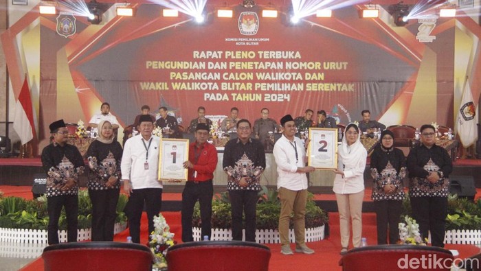 Pengundian nomor urut Pilwali Blitar