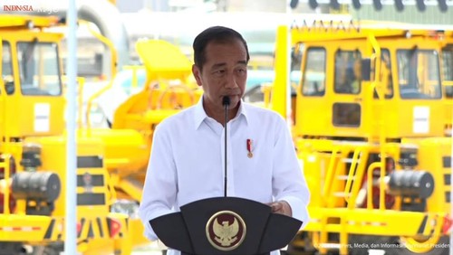 Presiden Jokowi resmikan smelter tembaga dan pemurnian logam mulia di NTB (tangkapan layar)