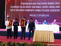 Sah! Ini Nomor Urut Paslon Cabup-Cawabup Magelang