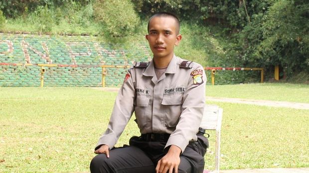 Siswa Bintara Polri asal Kalimantan Timur (Kaltim), Warhana Nandyu,