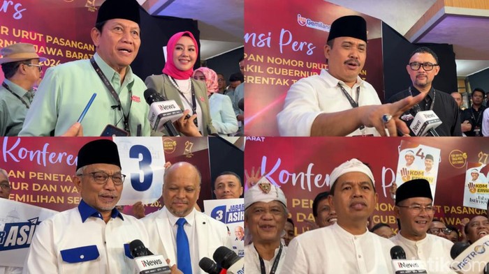 4 Pasang calon gubernur dan wakil gubernur Jabar 2024.