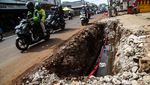 Awas Terperosok, Galian di Cirendeu Tangsel Tanpa Pengaman