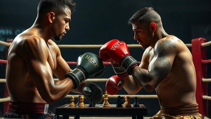 Chess Boxing Illustration (AI Image from Freepik)