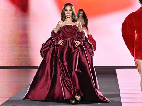 PARIS, FRANCE - SEPTEMBER 23: (EDITORIAL USE ONLY - For Non-Editorial use please seek approval from Fashion House) Cinta Laura Kiehl walks the runway during 