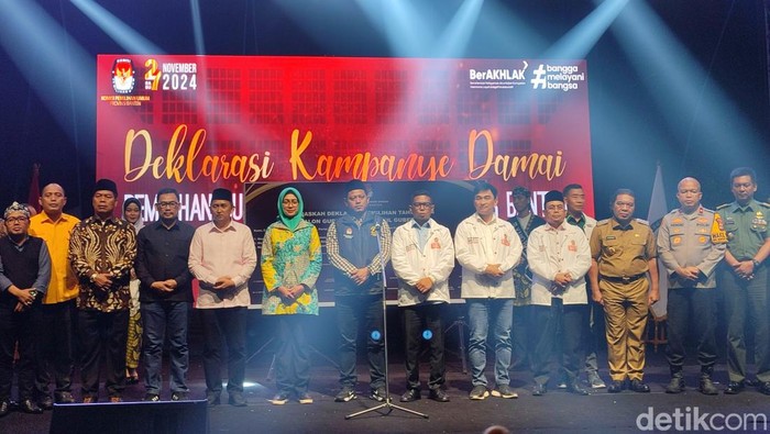 Deklarasi kampanye damai Pilkada Banten  2024 (Foto: Bahtiar/Detikcom)