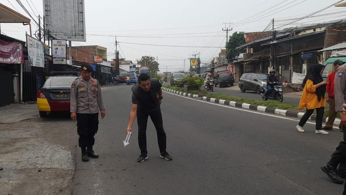 Keterangan: Lokasi ditemukannya bayi di jalan raya Garut