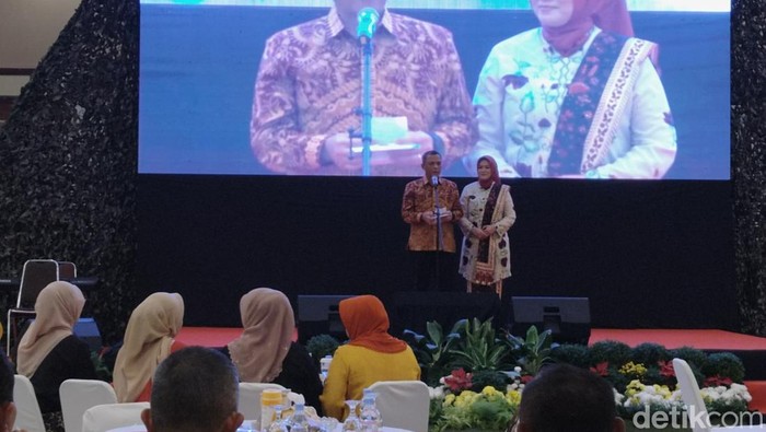 Mayjen TNI Dadang Arif Abdurahman saat menyampaikan sambutannya setelah resmi menjabat sebagai Pangdam III Siliwangi.