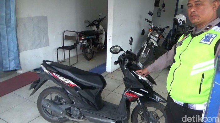 Motor matik milik pemuda JWN yang kecelakaan tunggal di median Jalan Jogja-Solo Klaten, Senin (23/9/2024).