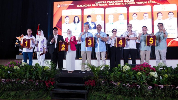 Nomor urut peserta pemilhan wali kota Bogor.