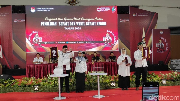 Pengundian nomor urut di Pilbup Kediri