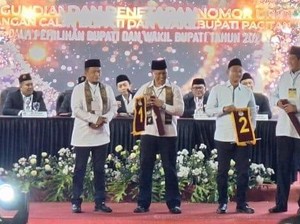 Ini Hasil Pengundian Nomor Urut Pilbup Pacitan 2024